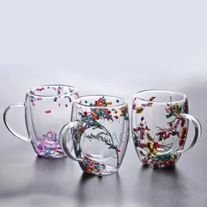 Unbreakable Double Wall 250ml Cup With Flowers
