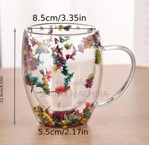 Unbreakable Double Wall 250ml Cup With Flowers