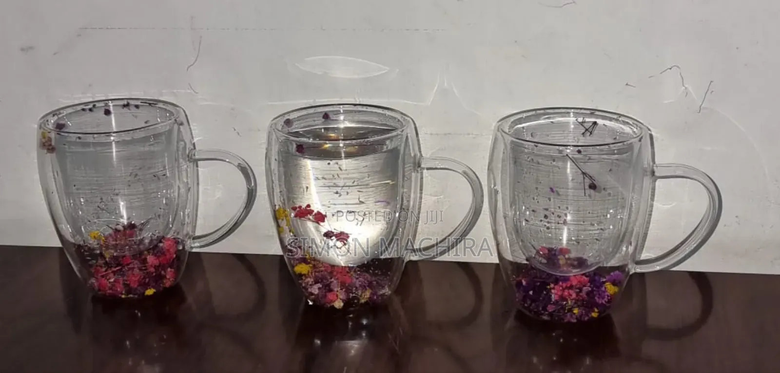 Unbreakable Double Wall 250ml Cup With Flowers