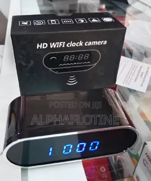 Table Clock 1080p Covert Wi-Fi / P2p Security Camera
