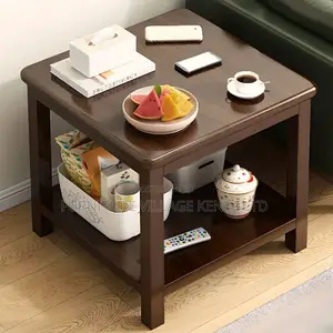 Coffee Table: Simple Brown Natural Drink Coffee Table