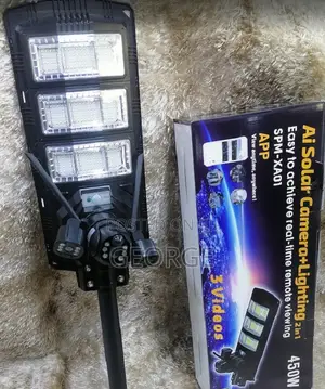 450w Wifi Enabled Solar Street Light With CCTV Camera