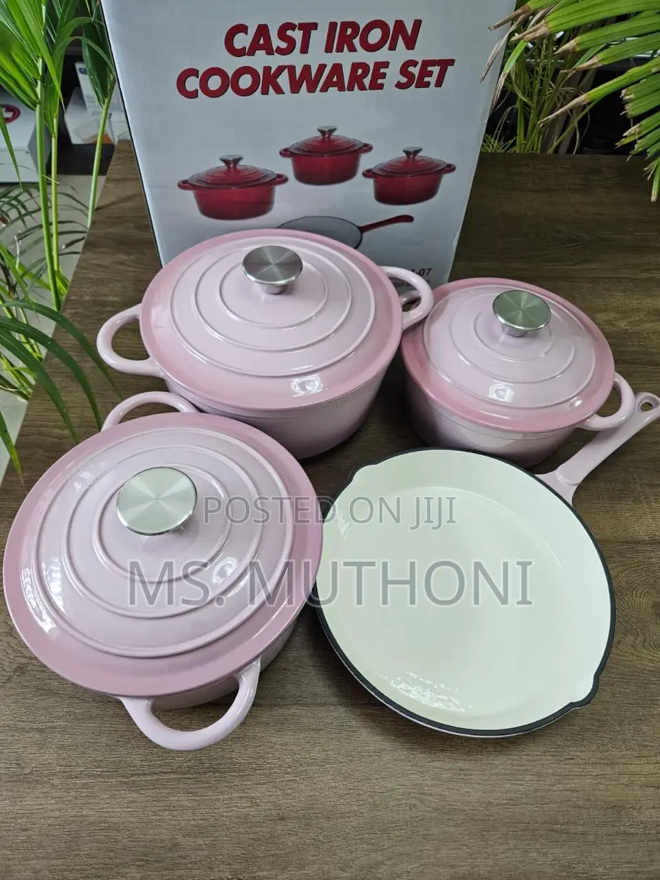 Pink Cast Iron Set