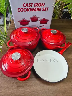 7pcs Enamel Cast Iron Cooking Pots
