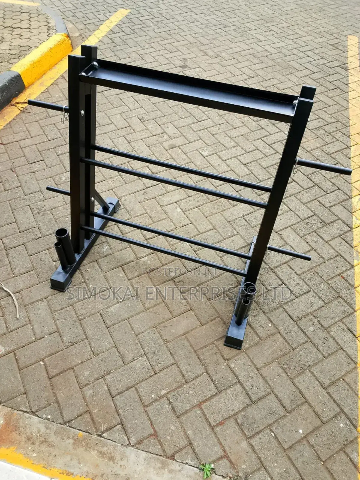 Universal Dumbbell Rack 3 Tier With Barbell Weights Support