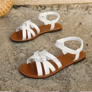 Ladies Flat Solid Roman Sandals Non Slip Size:43