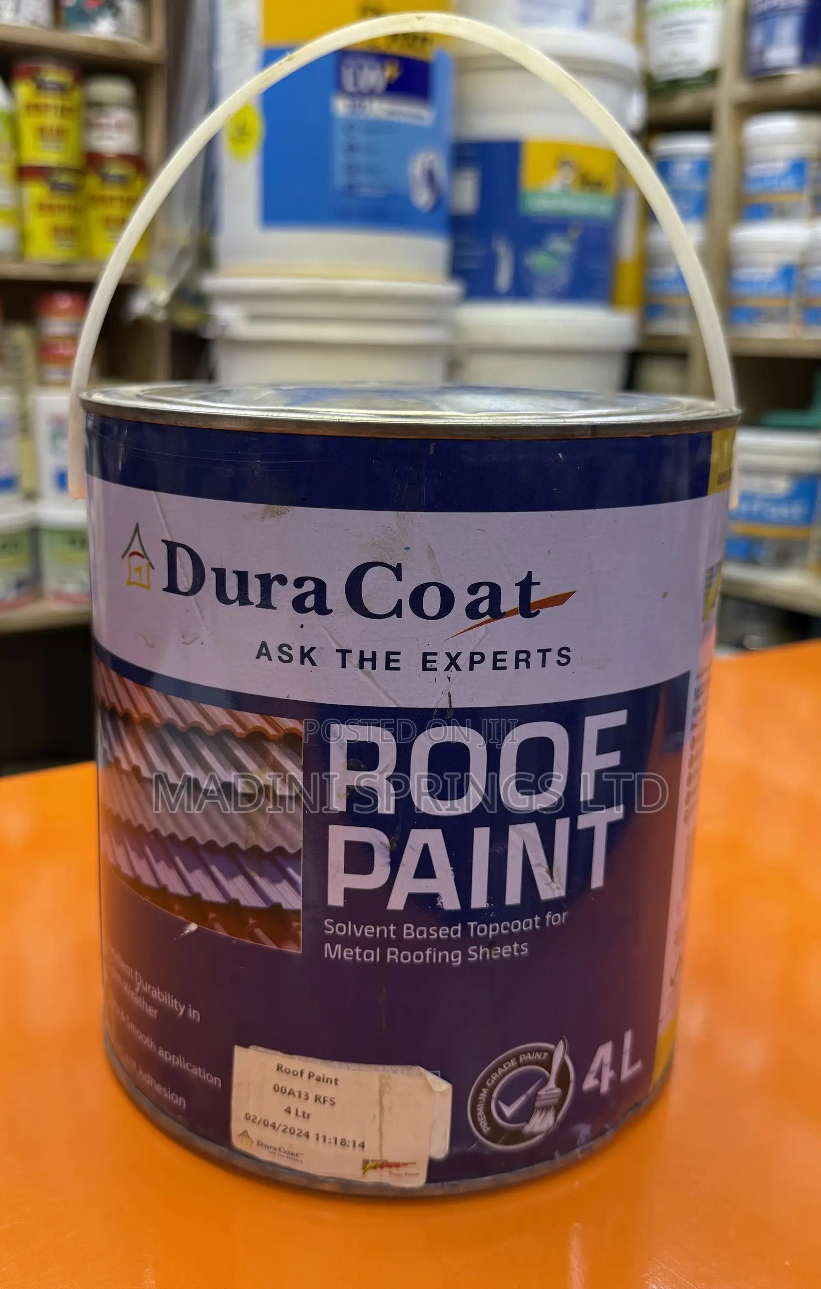 Roof Paints for Metal Roofing Sheets(Solvent Based, 4lts)