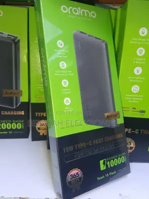 Oraimo Powerbank Type C Fast Charging(2 Input, 3 Output)