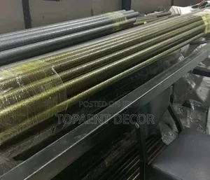 6m Long Antique Gold And Silver Powder Coated Curtain Rod