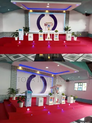 Non Fluffy 4mm Thick Red Carpets Installation in Church