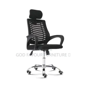 Swivel Black Headrest Chair Qj9m