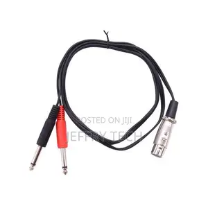 XLR Female Socket to Dual Mono 6.35mm 14 Inch Mono Male Jack