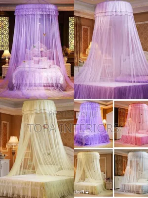 Classic Light Weight Round Mosquito Nets With Ceiling Hook