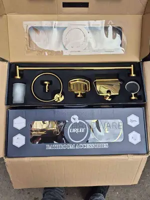 Gold Bathroom Accessories Set