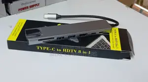 8 in 1 Type C Usb Hub With Hdmi, Lan Port