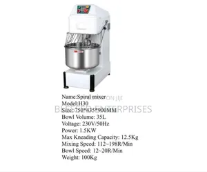 Modern 35l Spiral Mixer Machine