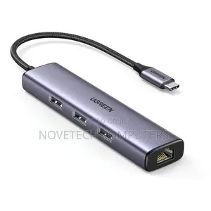 Ugreen Usb-C to 3-Port Usb 3.0 Hub With Ethernet Adapter