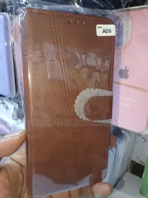 Samsung Cover Ao6 Elegant Leather Flip Cover.All Colors