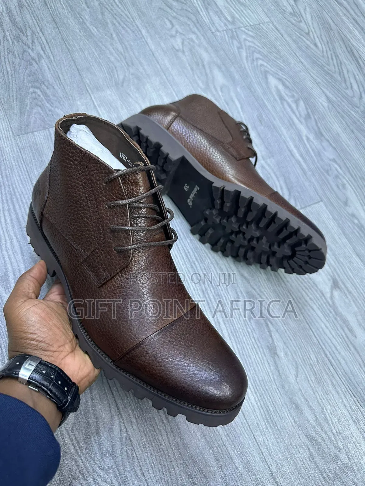 Coffee Brown Leather Timberland Boots For Men