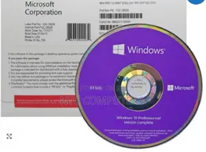 Microsoft Windows 10 Pro 64bit Eng Intl 1pk DSP Oei DVD