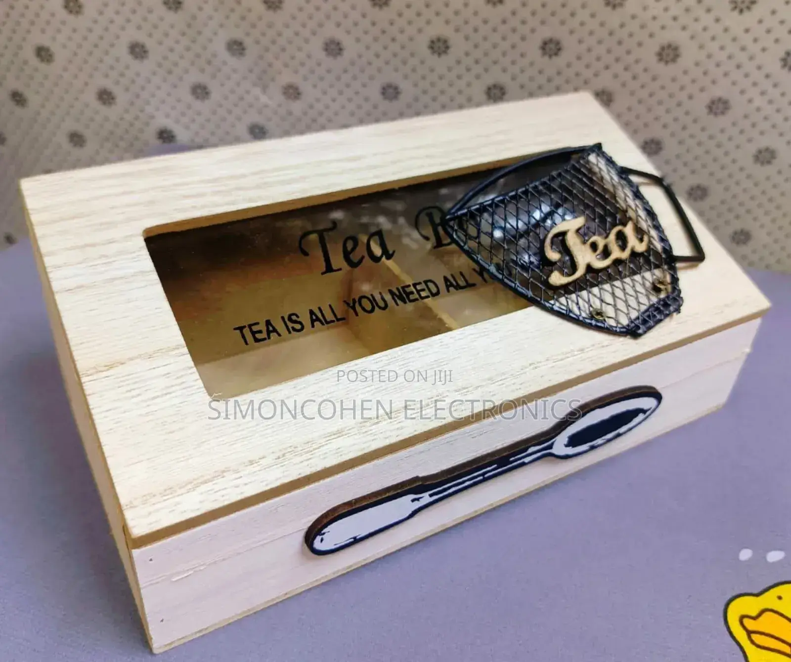 2 Compartments Tea Bag Storage Box/Organizer