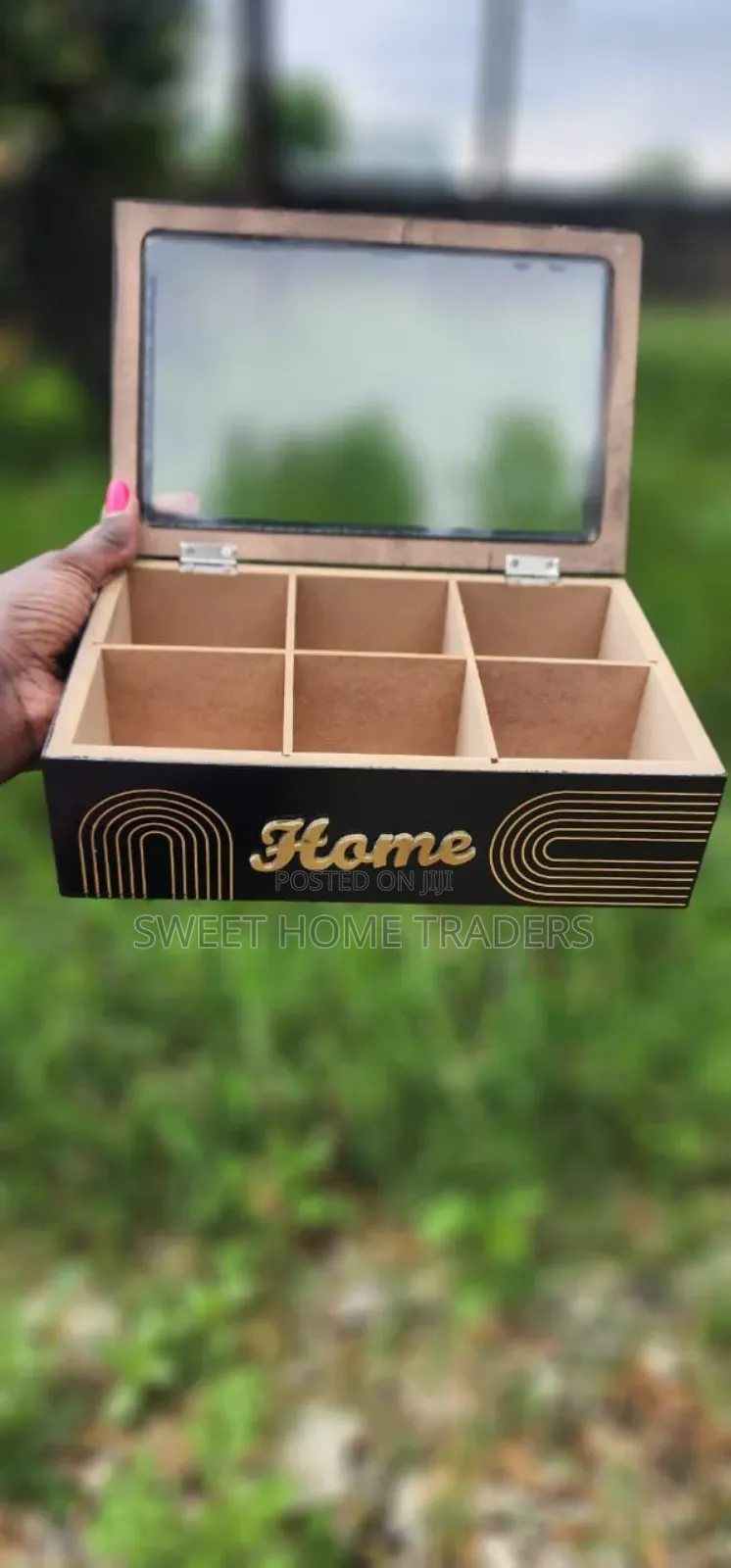 6 Compartments Wooden Teabag