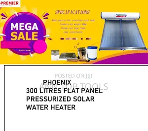 Phoenix Solar Water Heater Pressurized 300ltrs Flat Panel