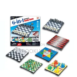 Chess 6 in 1 Combination Game With Chess ,Ludo Drought Etc