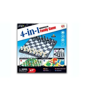 4 In1 Combination Family Game Chess Ludo Snake Ladder Etc