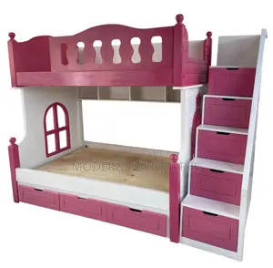 Pink&White Bunk Double Decker Bed