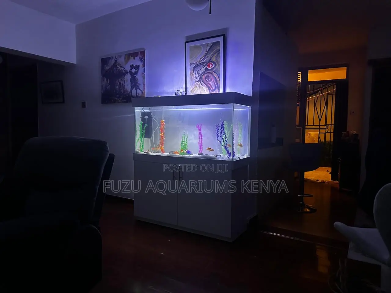 Modern 4ft Aquarium Set With Cabinet Base
