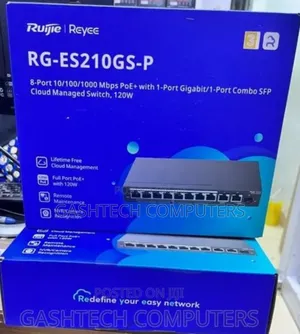 Rg-Es210gs-P, 10-Port Gigabit Smart Cloud Manged Poe Switch