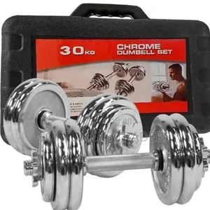 Chrome Dumbells 30kg ( With Case)
