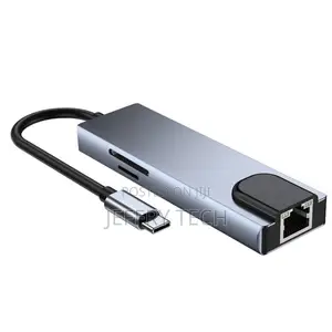 6 in 1 Type-C to Hdmi + Rj45 + Sd / Tf + Pd + Usb Hub