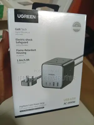 Ugreen Diginest Cube Power Strip (3 Ac Outlets + 65w 2a2c)