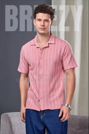 Pink Striped Men's Shirts