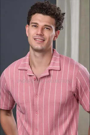 Pink Striped Men's Shirts