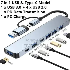 2 in 1 Usb Hub 3.0 Usb C Hub 8 Port Type C Expander Splitter