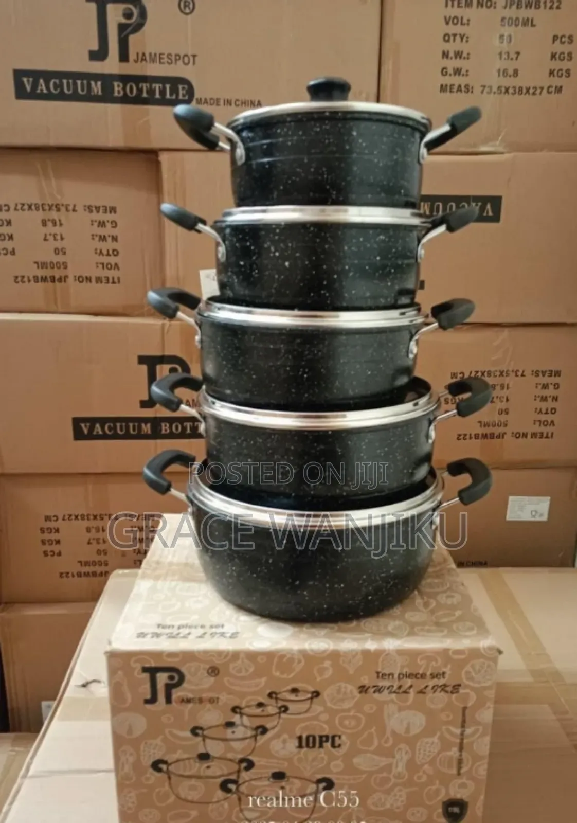 *James Pot Black Cookware Set