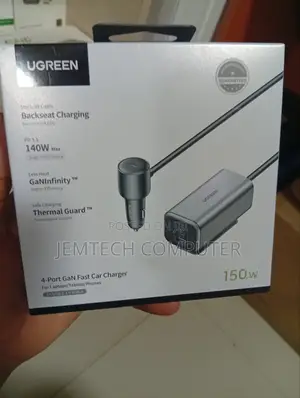 Ugreen 150w 4-Port Gan Fast Car Charger - Ec706