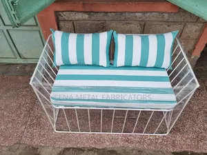 Metal 2 Seater Outdoor Sofa, Waterproof Upholstery.