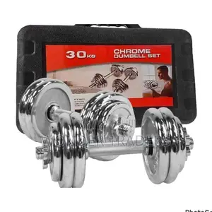 *Chrome Dumbells*30kg ( With Case) Chrome Dumbbells 30kg