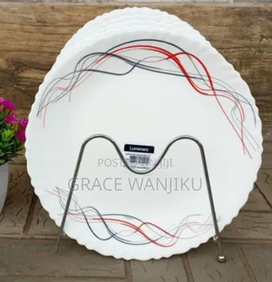 *Set of 6 Luminarc Flowered Dinner Plate
