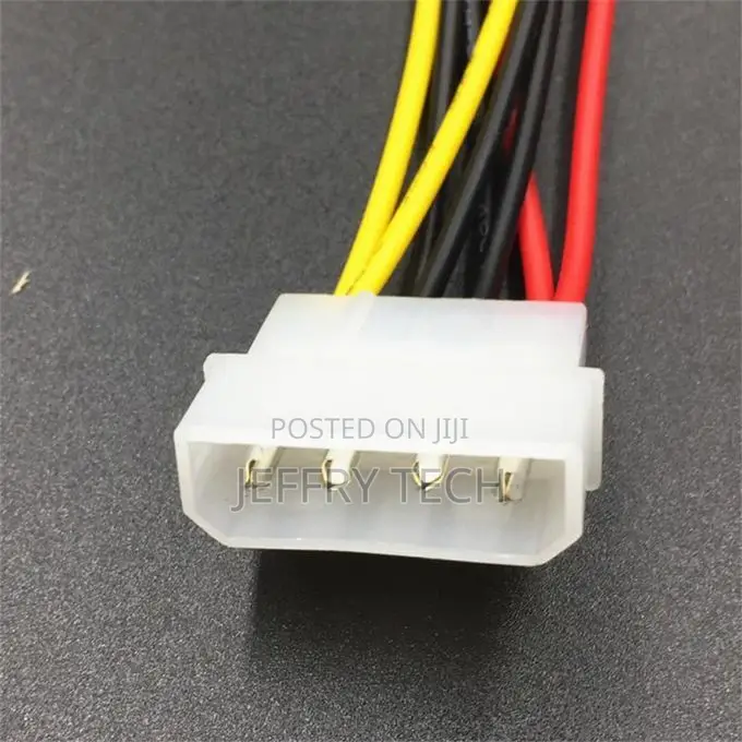 4 Pin Molex Ide to 2 Serial Ata Hard Driver Power Cable Sata