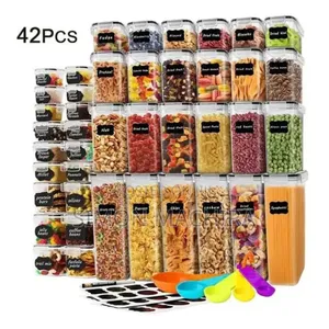 42pcs Plastic Storage Containers Bpa Free and Airtight