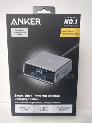 Anker Prime 250w 6 Ports Powerful Desktop Charging Station