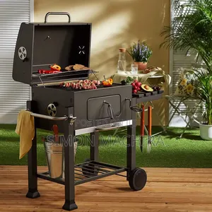 Barbecue Portable BBQ Grill Outdoor Large Charcoal Trolley
