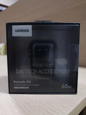 Ugreen Nexode Rg 65w 3-Port Robot Gan Fast Charger - Black