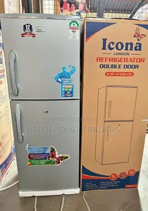 Refregirator Icona 225l, Double Door With Handle