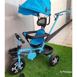 Kids Tricycle With Canopy and Push Handle